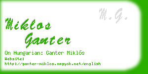 miklos ganter business card